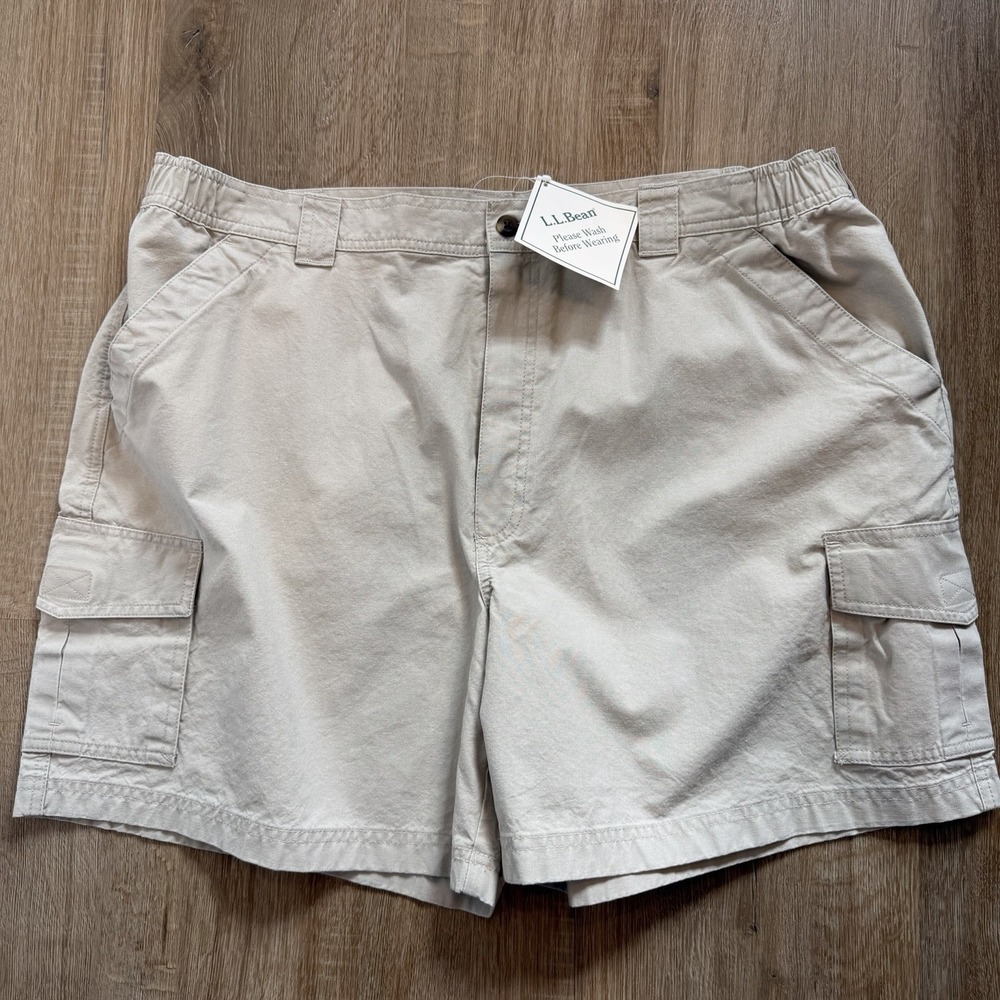 L.L.Bean Men's Tropic-Weight Cargo Shorts Size 40 Khaki Tan Vintage 90s  NWT